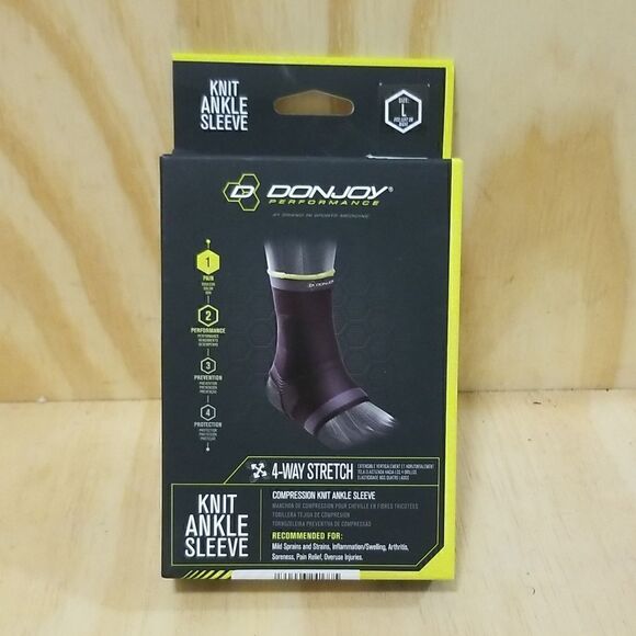 DonJoy Performance Deluxe Knit Ankle Sleeve - Medial Lateral Support Size Large - Picture 1 of 5